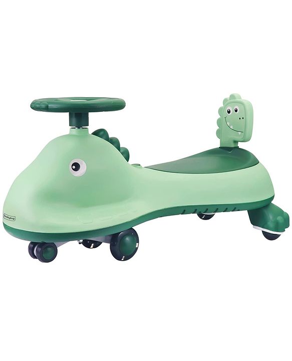 Babyhug Dino Drift Kids Swing Car with ABEC 7 Bearing,Lights,Muisc & PU LED Wheels