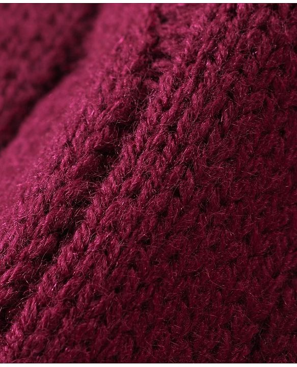 Babyhug Knit Sleeveless Cable Knit Design Sweater - Wine