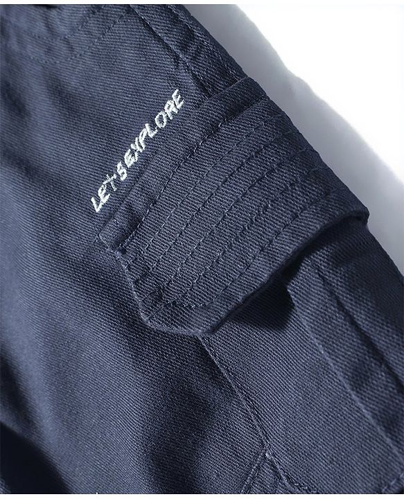 Babyhug Twill Woven Full Length  With Stretch Trouser Pant with Text Print  - Grey