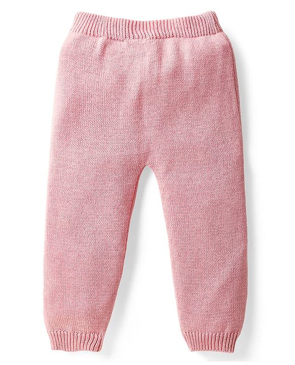 Babyhug Cotton Knit Full Sleeves Sweater Set with Cap & Elephant Applique Embroidery - Light Pink