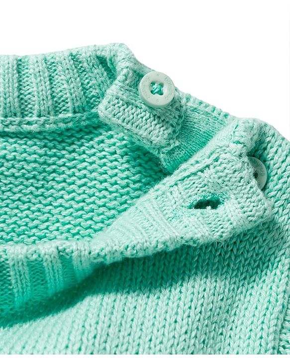 Babyhug Cotton Knit Full Sleeves Pullover Sweater Set with Cap & Color Block - Multicolor