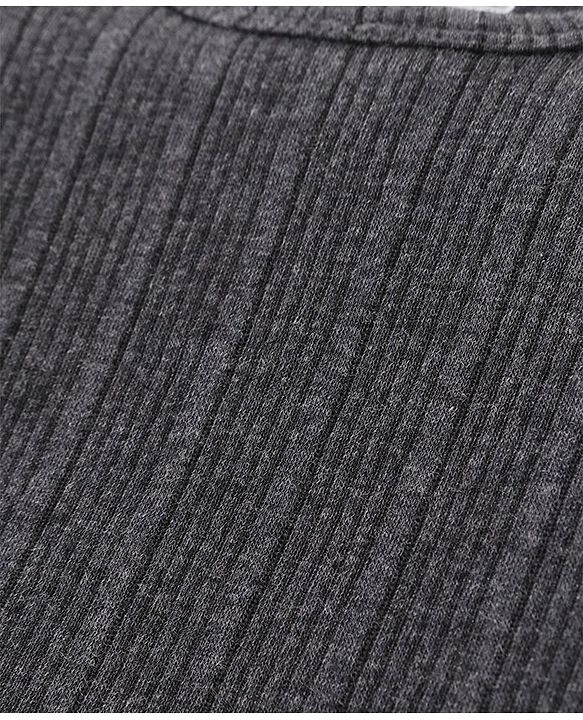 Babyhug Full Sleeves Front Open & Pullover Vest Combo Set Pack of 2 - Dark Grey