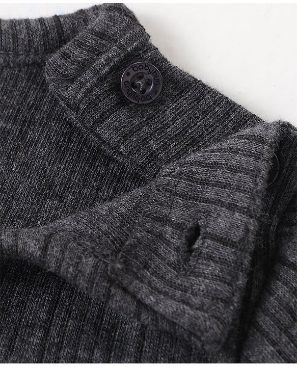 Babyhug Full Sleeves Front Open & Pullover Vest Combo Set Pack of 2 - Dark Grey