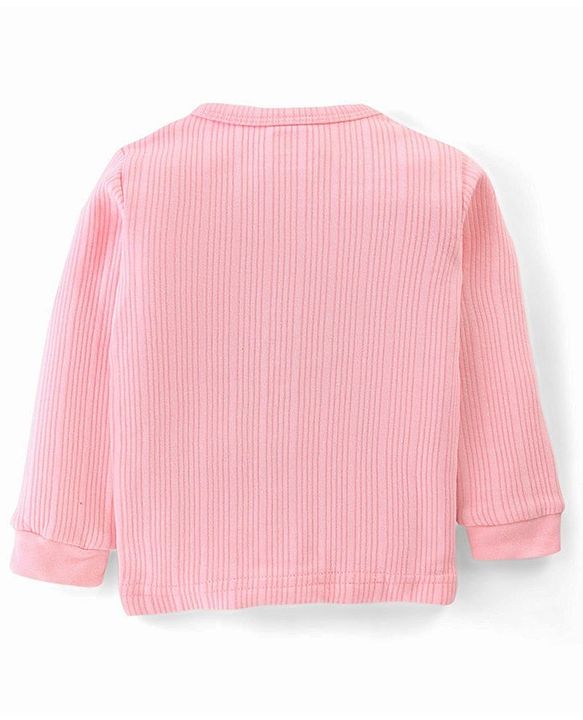 Babyhug Full Sleeves Thermal Front Open & Pullover Thermal Vest Solid Colour Pack Of 2 - Pink