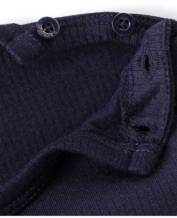 Babyhug Pullover Full Sleeve Solid Colour Thermal Vests Pack of 2 - Navy