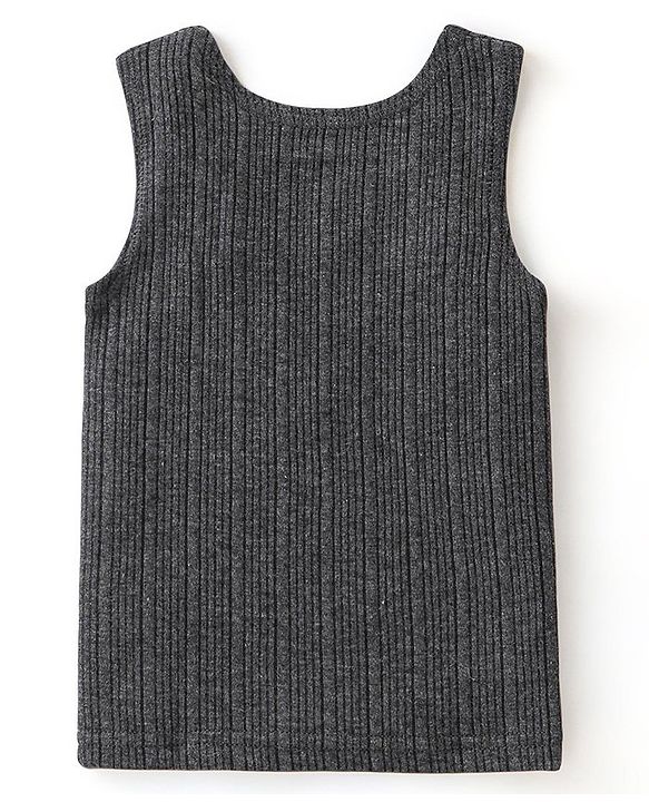 Babyhug Full Sleeves Thermal Vests & Pant Set - Dark Grey