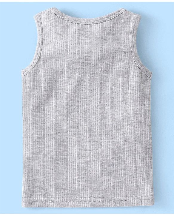 Babyhug Full Sleeves Thermal Vests & Pant Set - Light Grey