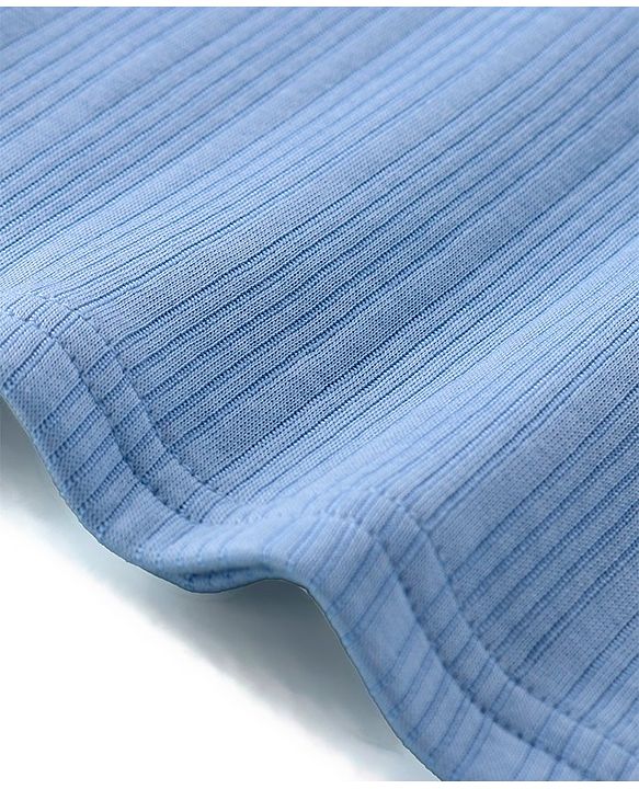 Babyhug Full Sleeves Solid Thermal Vests & Pant Set of 3 - Blue