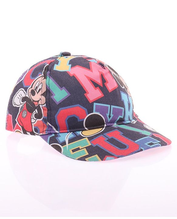 Babyhug Disney Summer Cap With Mickey Mouse Graphics - Blue