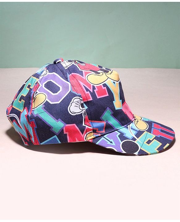 Babyhug Disney Summer Cap With Mickey Mouse Graphics - Multicolour