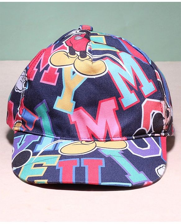 Babyhug Disney Summer Cap With Mickey Mouse Graphics - Multicolour