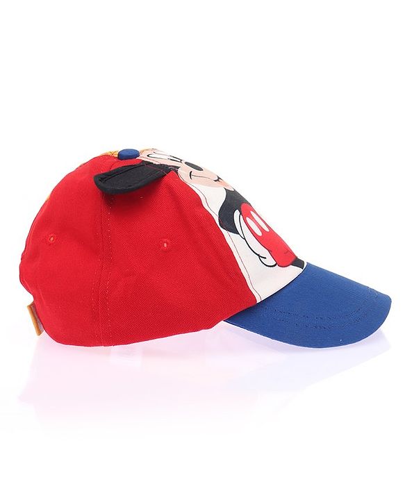 Babyhug Disney Summer Cap With Mickey Mouse Graphics - Blue