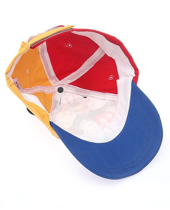 Babyhug Disney Summer Cap With Mickey Mouse Graphics - Blue