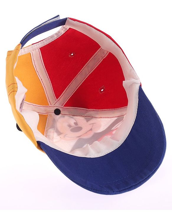 Babyhug Disney Summer Cap With Mickey Mouse Graphics - Blue