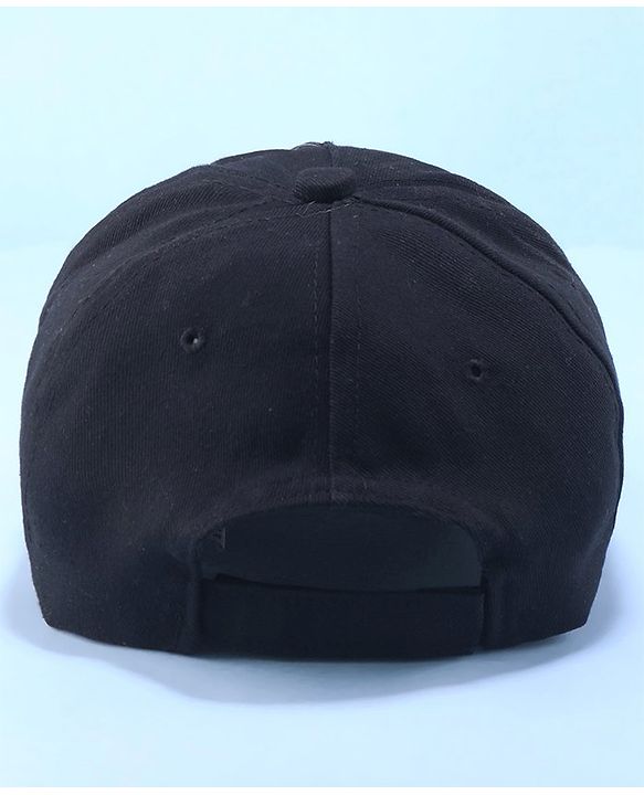 Pine Kids Marvel Cotton Summer Cap With Spiderman Graphics - Black