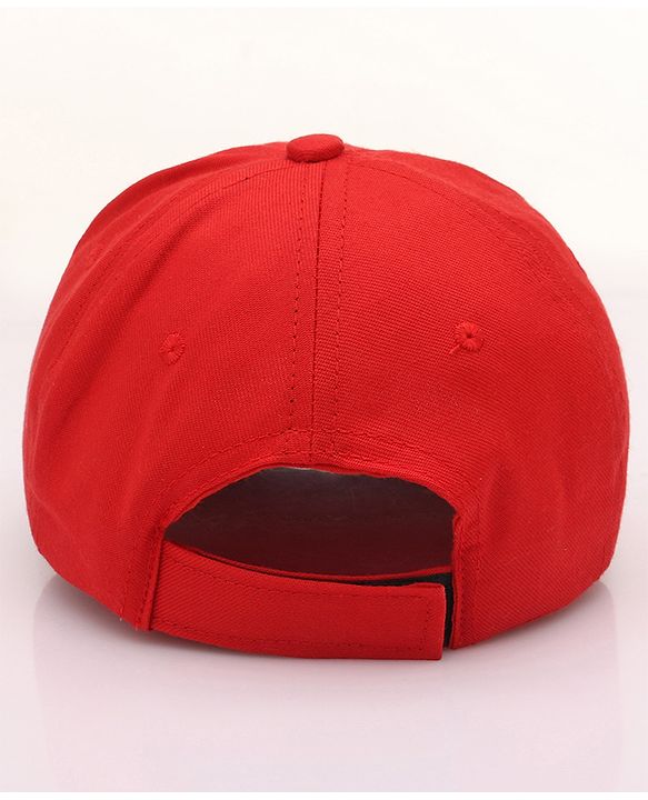 Pine Kids Marvel Cotton Summer Cap With Spiderman Graphics - Red