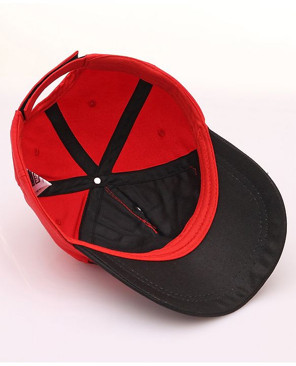 Pine Kids Marvel Cotton Summer Cap With Spiderman Graphics - Red