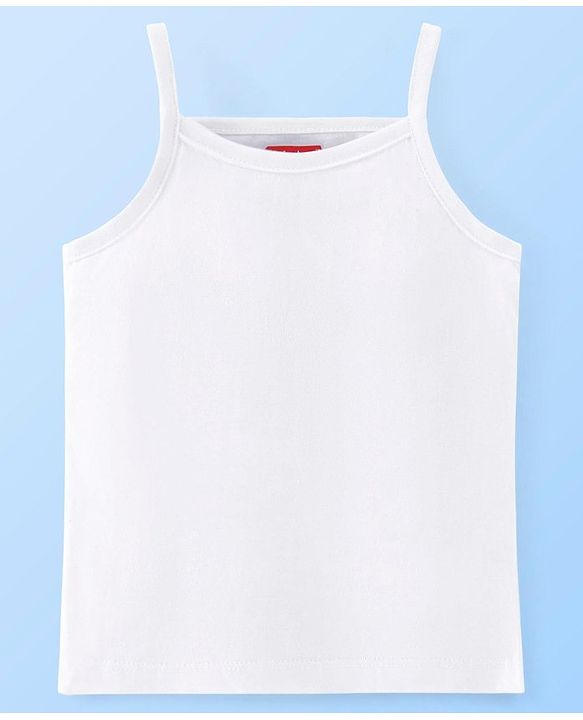 Babyhug 100% Cotton Knit Sleeveless Slips Solid Colour Pack of 3 - White
