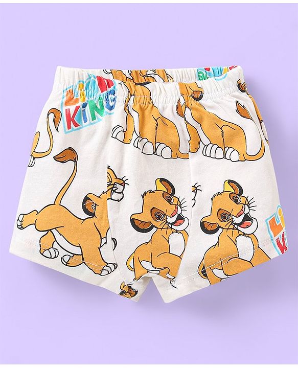 Babyhug Disney Cotton Knit Briefs with The Lion King Print Pack Of 3 - Multicolor