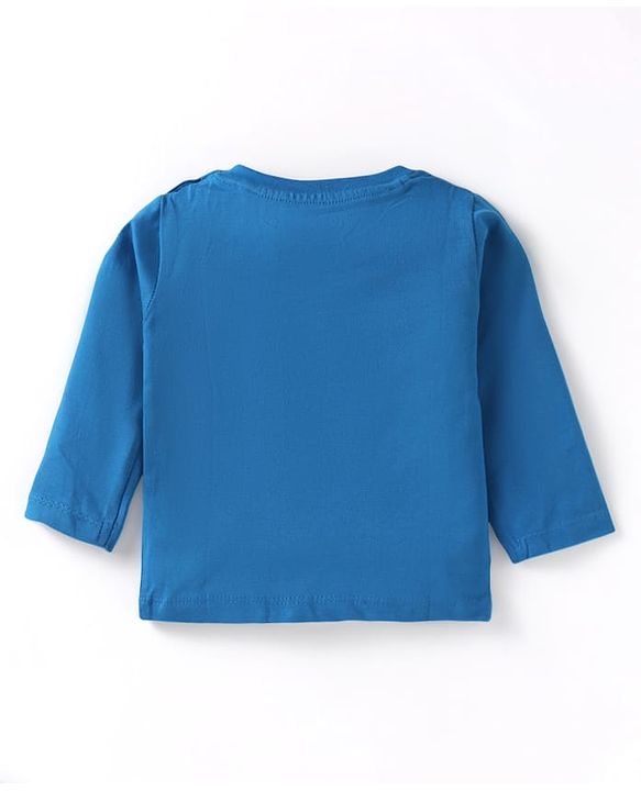 Babyhug Disney Cotton Knit Half Sleeves Night Suit with Mickey Mouse Graphics - Blue