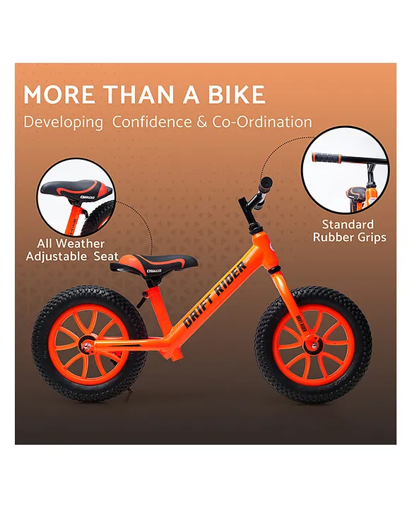 HAPPY BEAR Balance Cycle Toddler Training Bike for 2 5 Year Old Kids Balancing Cycle Height Adjustable Seat Balance Learning Cycle Without Pedals and Carry Handle Orange Online in India Buy