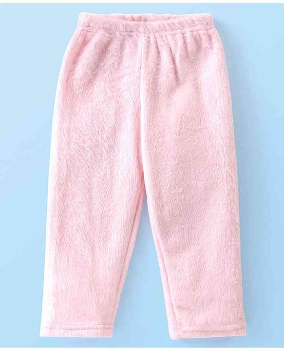 Babyhug Fur Woven Full Sleeves Hooded Winter Wear Suit With 3D Applique - Pink