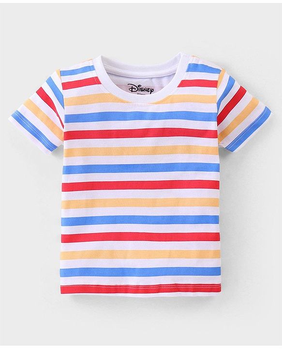 Babyhug Disney Cotton Half Sleeves Striped T-Shirt With 101 Dalmatians Graphics Pack of 3 - Multicolor
