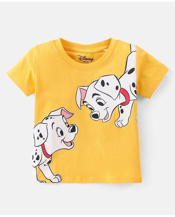 Babyhug Disney Cotton Half Sleeves Striped T-Shirt With 101 Dalmatians Graphics Pack of 3 - Multicolor