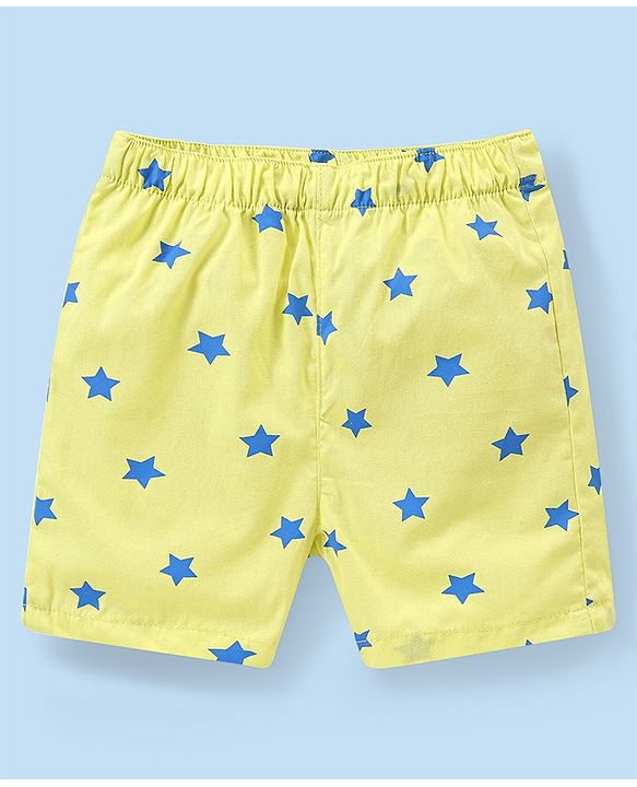 Babyhug Cotton Woven Lion Printed Boxers Pack of 3 - Multicolour