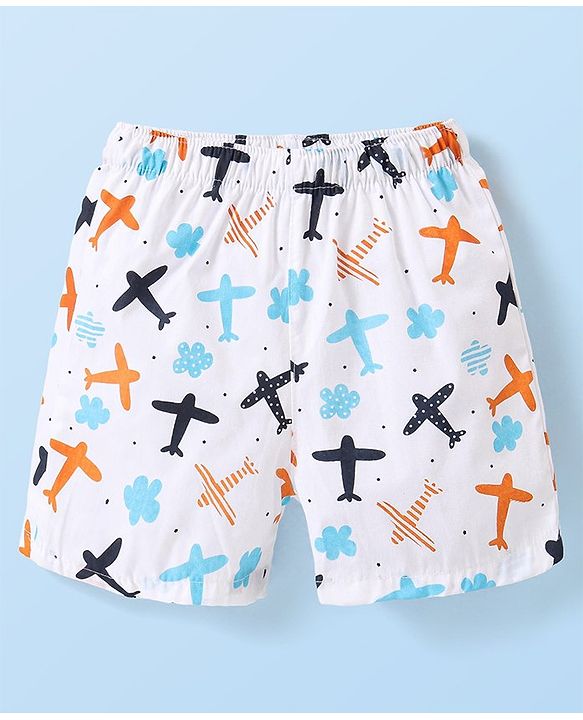 Babyhug Cotton Poplin Boxers Animal & Vehicle Print Pack of 3 - Multicolour
