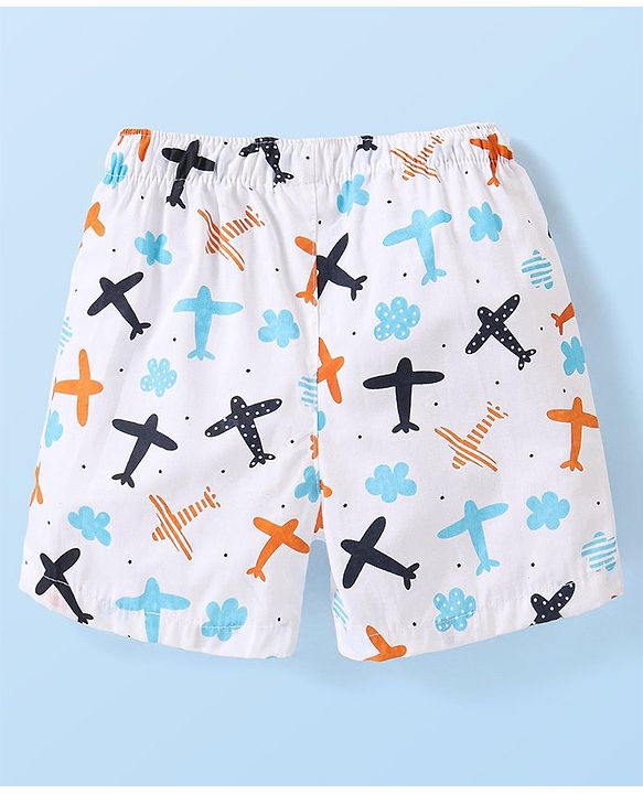 Babyhug Cotton Poplin Boxers Animal & Vehicle Print Pack of 3 - Multicolour