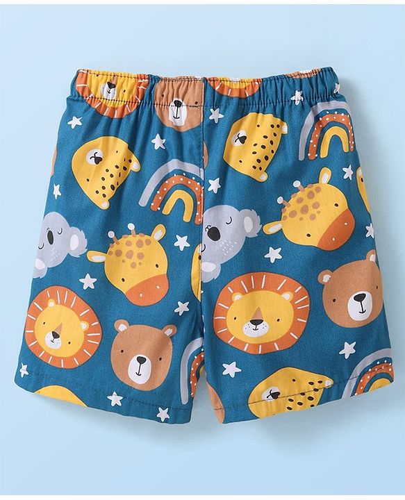 Babyhug Cotton Poplin Boxers Animal & Vehicle Print Pack of 3 - Multicolour