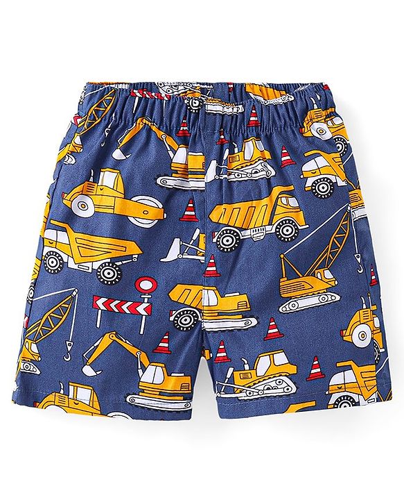 Babyhug  Cotton Woven Boxers with Teddy & Tree Print Pack of 3 - Multicolour