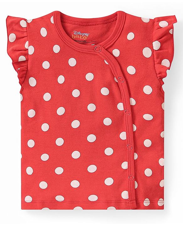 Babyhug Disney Cotton Frill Sleeves Jhablas Winnie The Pooh Print Pack of 3 - Pink & Red