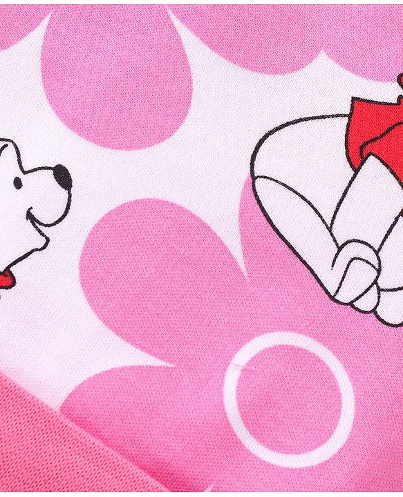 Babyhug Disney Cap Mitten & Booties With Winnie the Pooh Graphics - White