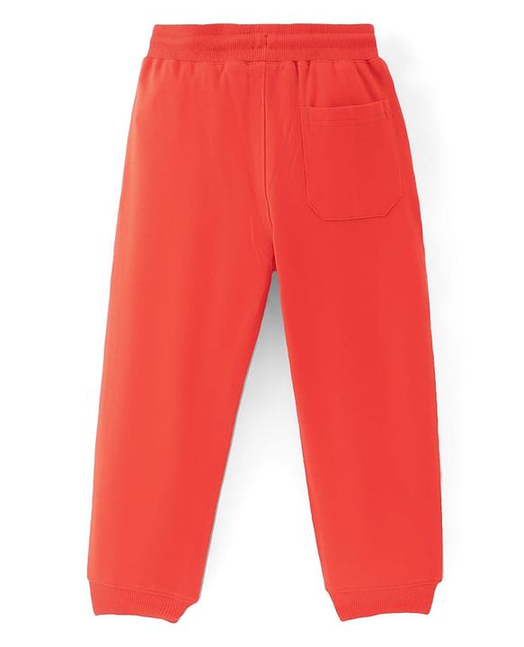Pine Kids Knit Full Length Solid Track Pant - Red