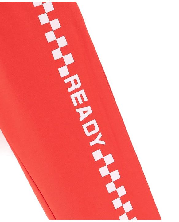 Pine Kids Knit Full Length Solid Track Pant - Red