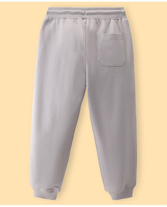 Pine Kids Cotton Knit Full Length Lounge Pant with Placement Print - Grey
