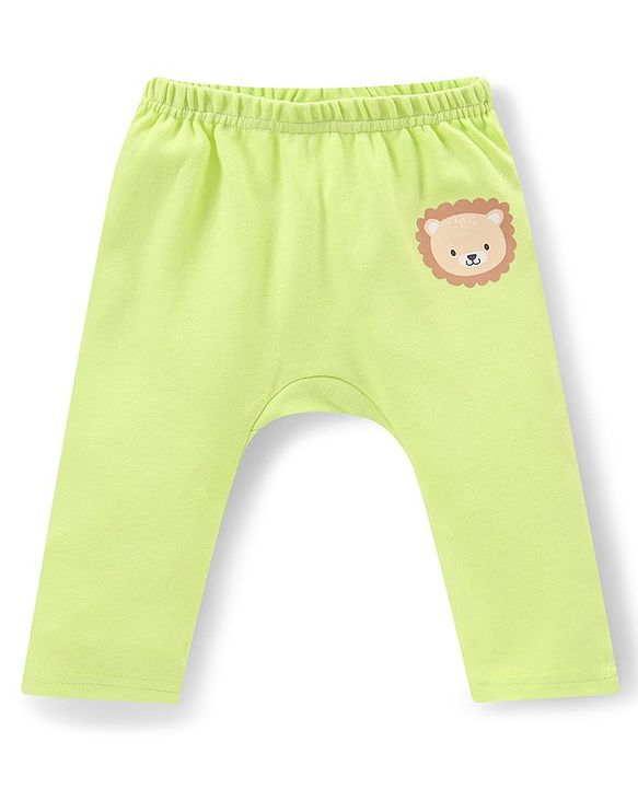 Babyhug Interlock Full Length Diaper Leggings Animal Print Pack of 3 - Multicolour