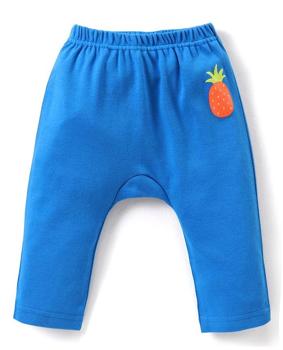 Babyhug Interlock Full Length Diaper Leggings Fruits Print Pack of 3 - Multicolour