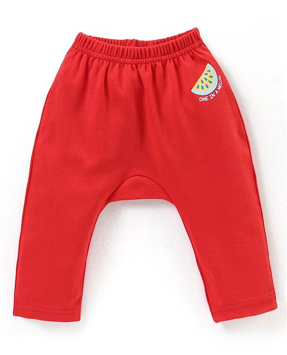 Babyhug Interlock Full Length Diaper Leggings Fruits Print Pack of 3 - Multicolour