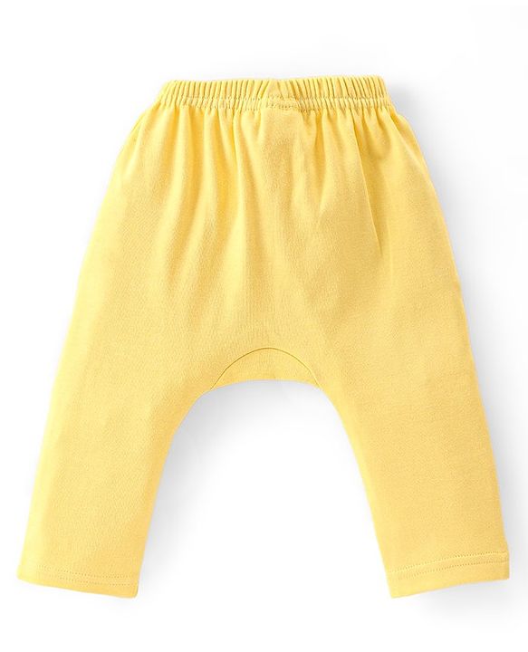 Babyhug Cotton Knit Full Length Diaper Leggings with Heart & Rainbow Print Pack of 3 - Multicolour