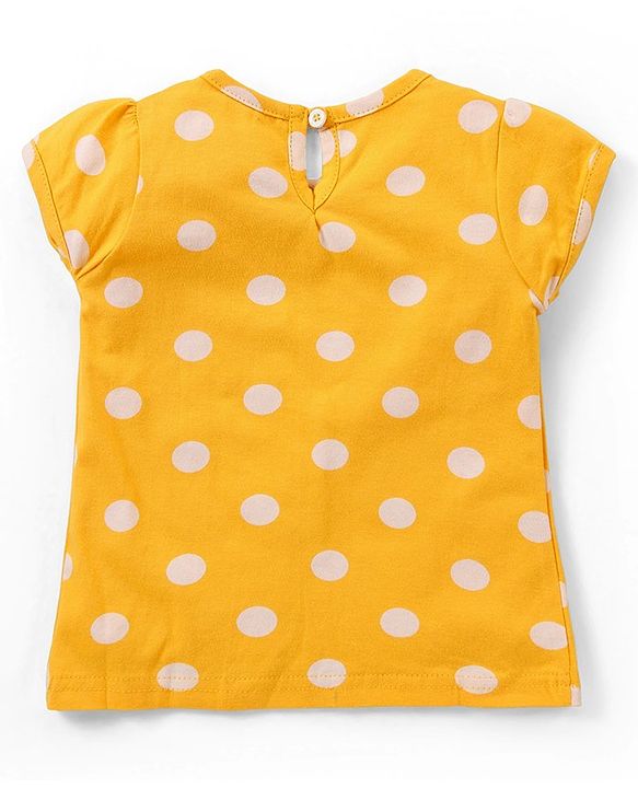 Babyhug 100% Cotton Knit Half Sleeves Top Polka Dot Pack of 3 - Multicolor
