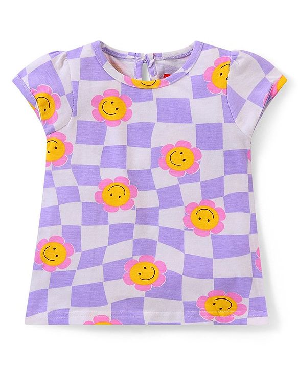 Babyhug 100% Cotton Knit Half Sleeves Top Polka Dot Pack of 3 - Multicolor