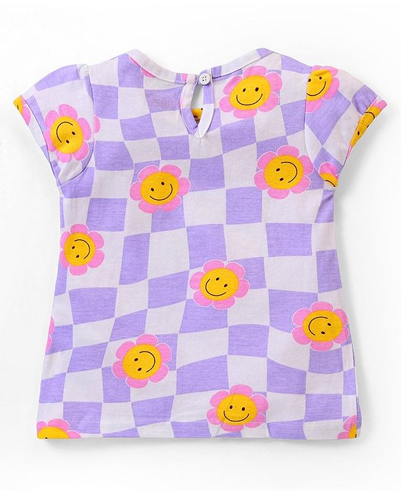 Babyhug 100% Cotton Knit Half Sleeves Top Polka Dot Pack of 3 - Multicolor