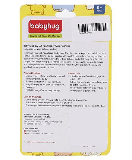 Babyhug Nail Clipper With Magnifier - Blue White