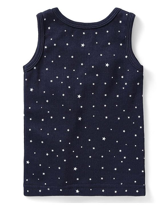 Babyhug Full Sleeves Vest Pullover & Bottom Thermal Wear Combo Star Print Pack Of 3 - Navy Blue