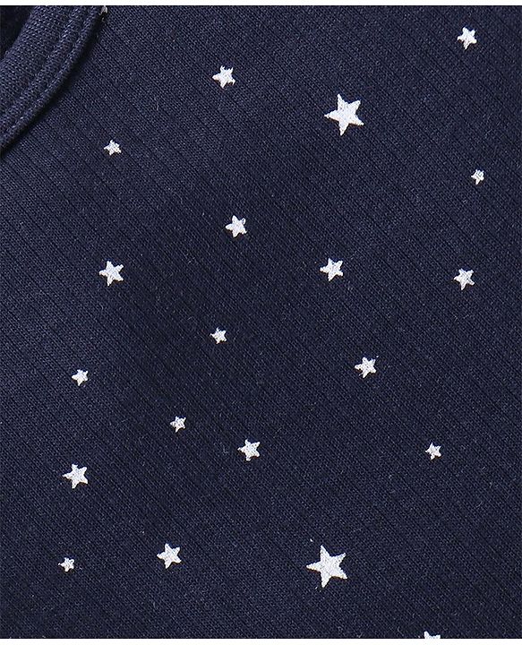 Babyhug Full Sleeves Vest Pullover & Bottom Thermal Wear Combo Star Print Pack Of 3 - Navy Blue