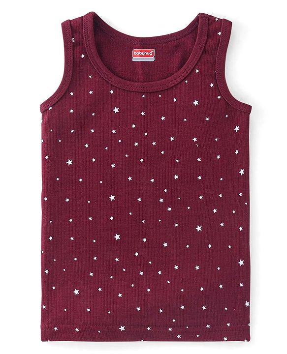 Babyhug Full Sleeves Vest Pullover &  Thermal Wear Pant Star Print Pack Of 3 - Maroon