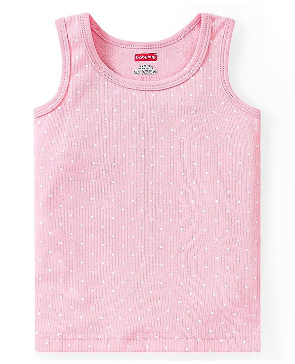 Babyhug Full Sleeves Thermal Vests & Pant Set with Polka Dots Print Pack Of 3 - Pink